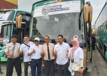 Pelindo Berangkatkan Ratusan Bus Mudik Lebaran Idul Fitri secara Gratis